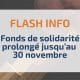 Fonds de solidarité prolongé jusqu’au 30 novembre