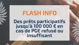 Des prêts participatifs jusqu’à 100 000 € en cas de PGE refusé ou insuffisant