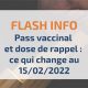 Pass vaccinal et dose de rappel : ce qui change au 15/02/2022