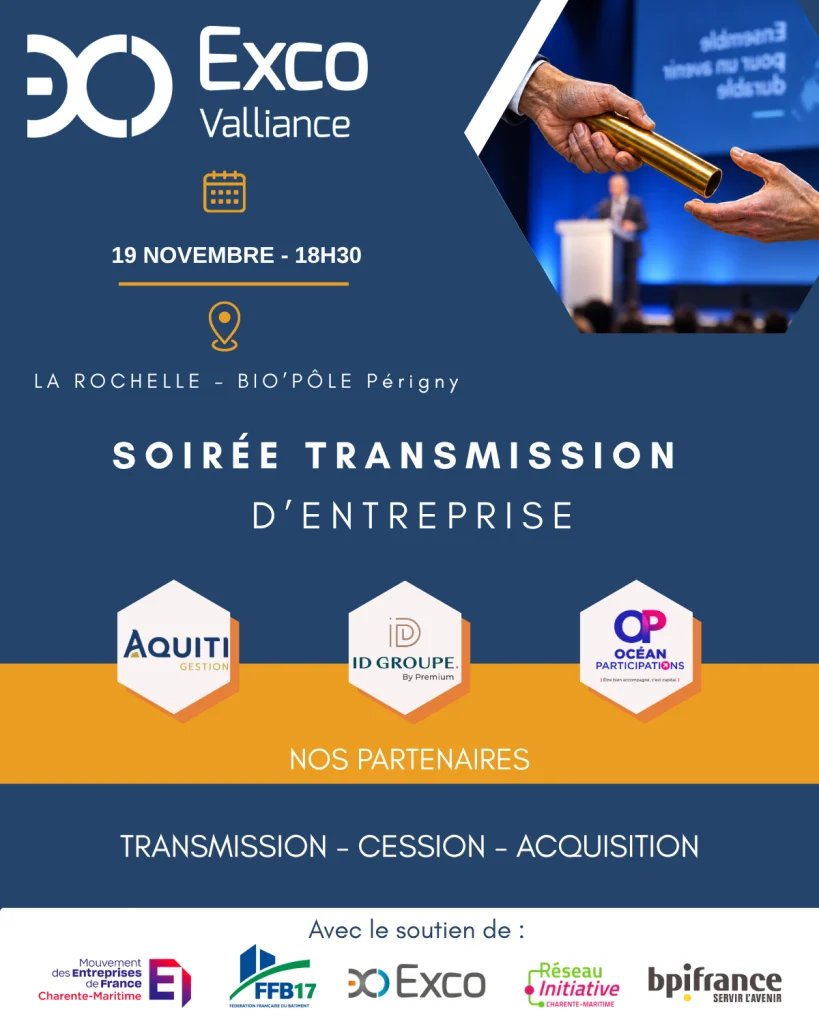 Transmission d’entreprise : une soirée dédiée aux dirigeants à La Rochelle